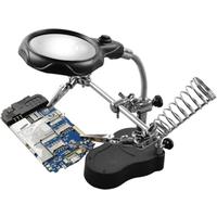 Welding Magnifying Glass with 2 LED Light 3.5/12X Lens Auxiliary Clip Loupe Desktop Magnifier Soldering Stand Holder Repair Tool