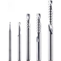 1pc AAAAA single flute spiral end mill 3.175 shank spiral aluminum mill CNC 3D engraving carving bit