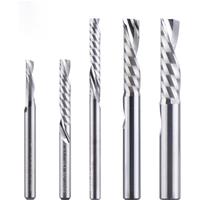 1pc AAAAA single flute spiral end mill 3.175 shank spiral aluminum mill CNC 3D engraving carving bit for woodworking Down cut