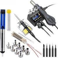 JCD 2 in 1 750W Hot Air Gun LCD Digital Display Welding Soldering Rework Station for cell-phone BGA