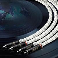 TODN Hi-End 8AG Silver Plated OCC 16 Strands Audio Cable With WBT RCA Plug Cable HIFI 2RCA TO 2RCA Cable