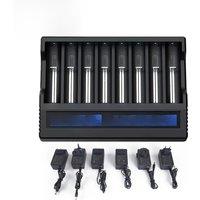 XTAR VC8 Plus 18650 Battery Charger 12V DC Input 3A Fast Charging Intelligent Charger LCD Display 21700 Battery Charger