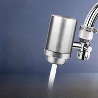 Wheelton Stainless Steel Kitchen Tap Filter Household Ceramic Water Purifier Faucet Water Filter Activated Carbon Filtration