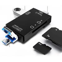 Micro USB Mini Phone Adapter 6-in-1 Mult USB 3.0 Card Reader Type-C TF-SD Card Reader Laptop OTG Adapter All in one
