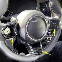 Carbon Fiber Steering Wheel Switch Cover Trims For 2022 2023 2024 Mini F55 F56 Clubman F54 Convertible F57 Countryman F60