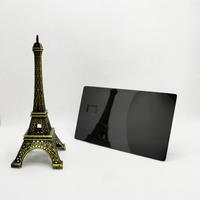 5 Pieces 0.8mm Steel Printable Mirror Reflective Metal Membership Card Blank With Chip Slot