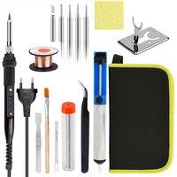 80W Electric Soldering Iron Kit Temperature Adjustable 220V 110V Welding Tools Set Soldering Flux
