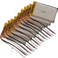 10pcs 3.7V 800mAh 2.96Wh Thermistor 3-Wires Polymer Lipo Li Lithium Battery 553048 For GPS Mp4 Mp5 Camera Headphones Tablet PC