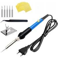 JCD Electric Soldering Iron Adjustable Temperature 220V 110V 60W 80W Welding Solder Rework Station Heat Pencil Tips Repair Tools