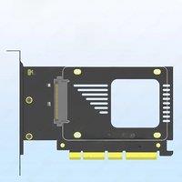 JEYI U.2 to PCIe 4.0 Adapter, NVMe 2.5" U.2 (SFF-8639) SSD PCIe x4 x8 x16 Expansion Card - U.2 SSD -