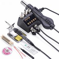 JCD 750W 2 in 1 Soldering Station LCD Digital display Welding Rework Station for cell-phone BGA SMD IC Repair Solder tools 8898