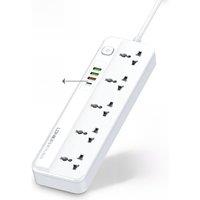LDNIO Power Strip With 4 USB Extension Socket Plug 5 AC Outlet USB Fast Charging Charger For Phone