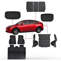 NovaAcc XPE Foot Pad Front Storage Pad PU Leather Trunk Mat Left Right Rudder for Tesla Model Y 3 2021 2022 2023 2024 Highland