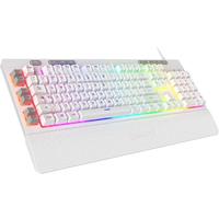 Redragon K512 Shiva RGB Backlit Membrane Gaming Wired Keyboard, Linear Mechanical-Feel Switch, Detachable Wrist Rest