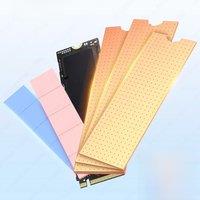 JEYI Copper M.2 HeatSink, 3pcs 2280 SSD Copper Cooler Solid State Disk Radiator with Thermal Silicone Pad for Laptop Desktop