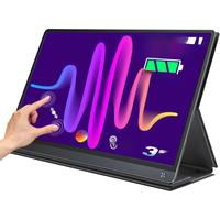 UPERFECT 120Hz Portable Monitor 15.6 Touchscreen With Battery 10800mAh Ultra-Wide Frameless FHD 1080P Laptop PC Gaming Display