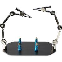 BST-168K Soldering Helping Hands Tool Clamp PCB Motherboard Holder Jig Fixture Stand Dual Metal Flexible Arm Alligator Clip