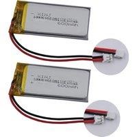 2pcs 3.7V 600mAh 2.22Wh Polymer Li Lithium Battery 602248 JST 2Pin 1.5mm Connector For GPS Driving Recorder Bluetooth Speaker