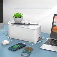 LDNIO EU Power Strip Management Box Network Filter Pop Socket 3 USB Multi Outlet Extension Cable 2M