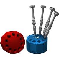 Screwdriver Storage Holder 10 Holes Aluminum Alloy Rotating Mount Base for Cell Phone Repair Desk Stand Screwdriver