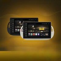 Hizpo 9'' Android 13 8+128G Car Radio Stereo For Fiat 500 With GPS Navigation Steering Wheel Control Multimedia Carplay& Auto BT