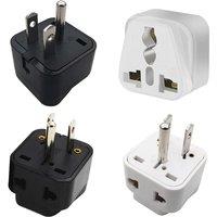Universal Black White Copper 15A 125V USA Japan Canada Mexico 5-15P 3pin travel adapter plug socket converter for US EU AU UK