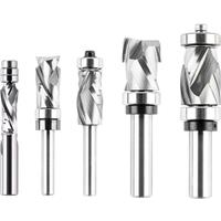 1PC Dreanique Router Bit Two Flute Flush Trim Wood Milling Cutter UP&DOWN Cut Mill with Bearing 1/4