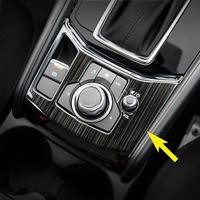 For Mazda CX-5 2017-2024 Interior Center Console Dashboard Switch Panel Cover Trims Black Stainless Steel
