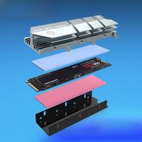 JEYI SSD Cooling M.2 Heatsink NVME Heat sink NGFF M.2 2280 Aluminum Cooler Thermal Conductivity Silicon Wafer Cooling