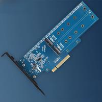 Dual NVMe PCIe Adapter, JEYI M.2 NVMe SSD to PCI-e 4.0 x8/x16 Card Support M.2 (M Key) NVMe SSD