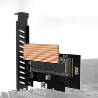 JEYI M.2 NVME to PCIe Adapter Card With SSD Heatsink, 64Gbps ssd PCIe 4.0 X4 Expansion Card for