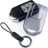 Black Transparent Key Fob Case Cover Keychain For Honda Civic CRV HRV Accord Ridgeline Insight Clarity Odyssey Pilot Passport