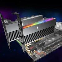 JEYI VolleyStar PCIE To NVMe Adapter With Aluminum Alloy Heatsink, M.2 RGB PCIe 4.0 Card With 1/2U