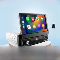 1din Car Radio CarPlay Auto GPS Navigation IPS Retractable Screen 1 Din Android Multimedia Player Universal Audio Video No DVD