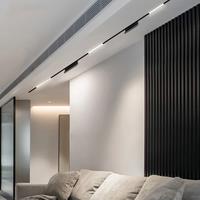New Magnetic Track Light Dimmable Remote Control 48VLed Ceiling Lamp Track Rail Lighting No Main