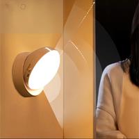 360 Rotated PIR Motion Sensor LED Night Light Wall Lamps Rechargeable Under Cabinet Light Wireless Closet Night Lamp