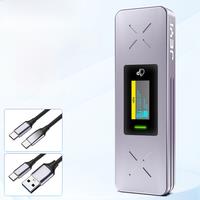 JEYI Visual Smart M.2 NVMe / SATA SSD Enclosure, USB 3.2 Gen 2 10Gbps, External M2 Adapter Case Support M-Key B+M Key UASP Trim