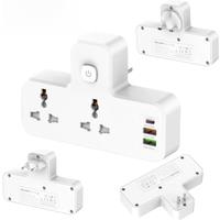 LDNIO Power Strip Plug 2500W Extension Adapter 2AC Universal Travel Adapter EU UK US Electrical
