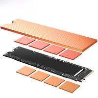 JEYI Copper M.2 HeatSink with Nano Thermal Pads, NVMe NGFF Pure Copper SSD Cooler Solid State Disk Radiator for Laptop Desktop