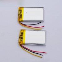 2pcs 3.7V 500mAh 1.85Wh 502540 Thermistor NTC 3 Wires Li-Polymer Li Lipo Replacement Battery For GPS MP4 Car Camera DashCam LDE