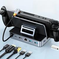 Baseus USB C Docking Station for Steam Deck Nintend Switch Type C to HDMI-compatible 4K@60Hz RJ45 PD