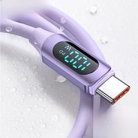 Toocki 100W Display USB C To USB C Cable 1M PD Fast Charger Cord Type C To Type C Cable For Xiaomi Samsung Huawei MacBook iPad