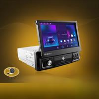 Hizpo 1 Din Car Radio Android 12 7" IPS Manual Retractable Screen Multimedia Video Player Carplay Universal Car Audio GPS No DVD