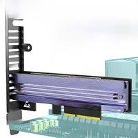 JEYI M.2 NVME to PCIe 4.0 3.0 Adapter With Aluminum SSD Heatsink, NVMe 64Gbps Gen4 PCIE x1 X4 X8 X16