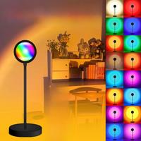 LED Projectors Night Light Sunset Lamp RGB LED Ring Light Color Lamp USB Rainbow Lamp Desk Decoration Home Atmosphere Lighting