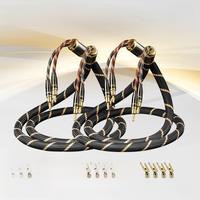 TODN 1 pair speaker cable high end hifi audio cable 6N OCC speakers CABL replaceable banana plug Yplug Connecting the amplifier