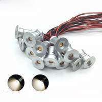 Mini LED 12V Recessed Ceiling Downlights 1W Dimmable Spotlight Black White Showcase Bedroom Party KTV DJ DIY Stairs Spot Lights