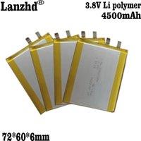 72*60*6mm 3.7V 4500mAh Lipo Polymer Lithium Battery Cells For MP3 GPS Navigator DVD Camera Power Bank Tablet PC Laptop 606072