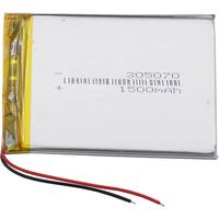 3.7V 1500mAh 5.55Wh Replacement Rechargeable Li Lipo Battery 305070 For GPS E-book Ipad MID LED Light DashCam Driving Recorder