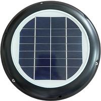 2.5W Solar Vent Fan Airduct Diameter 120mm Black Roof Ventilator For BATHROOM SHED HOME